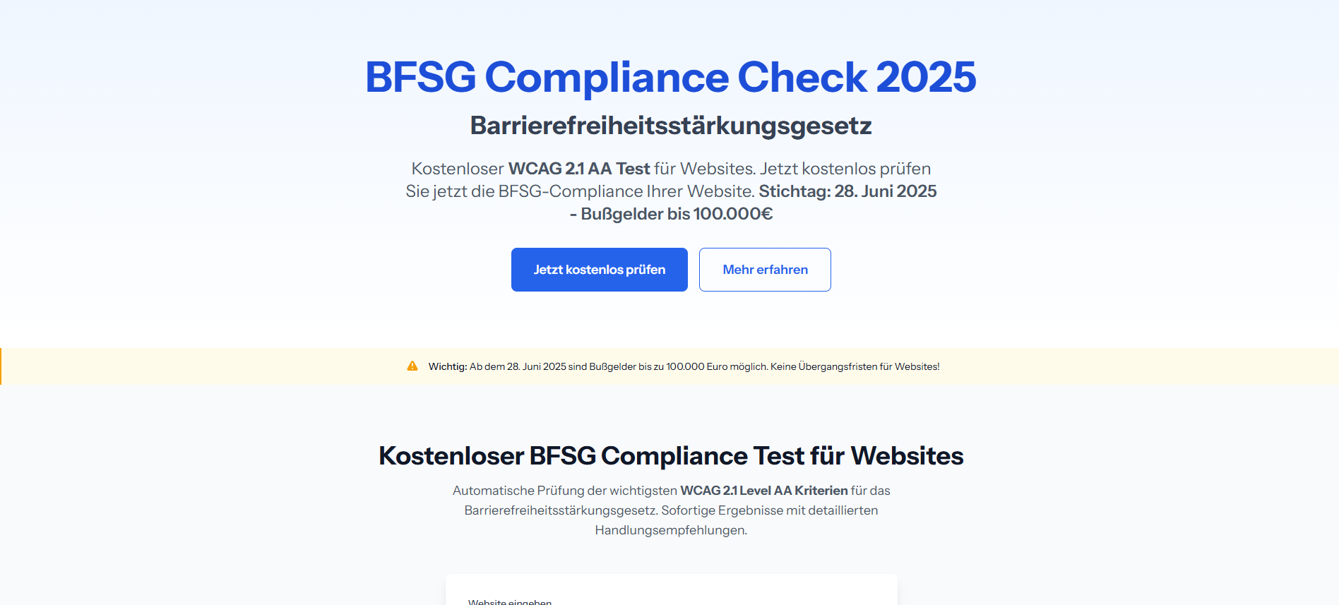 BFSG Compliance Check