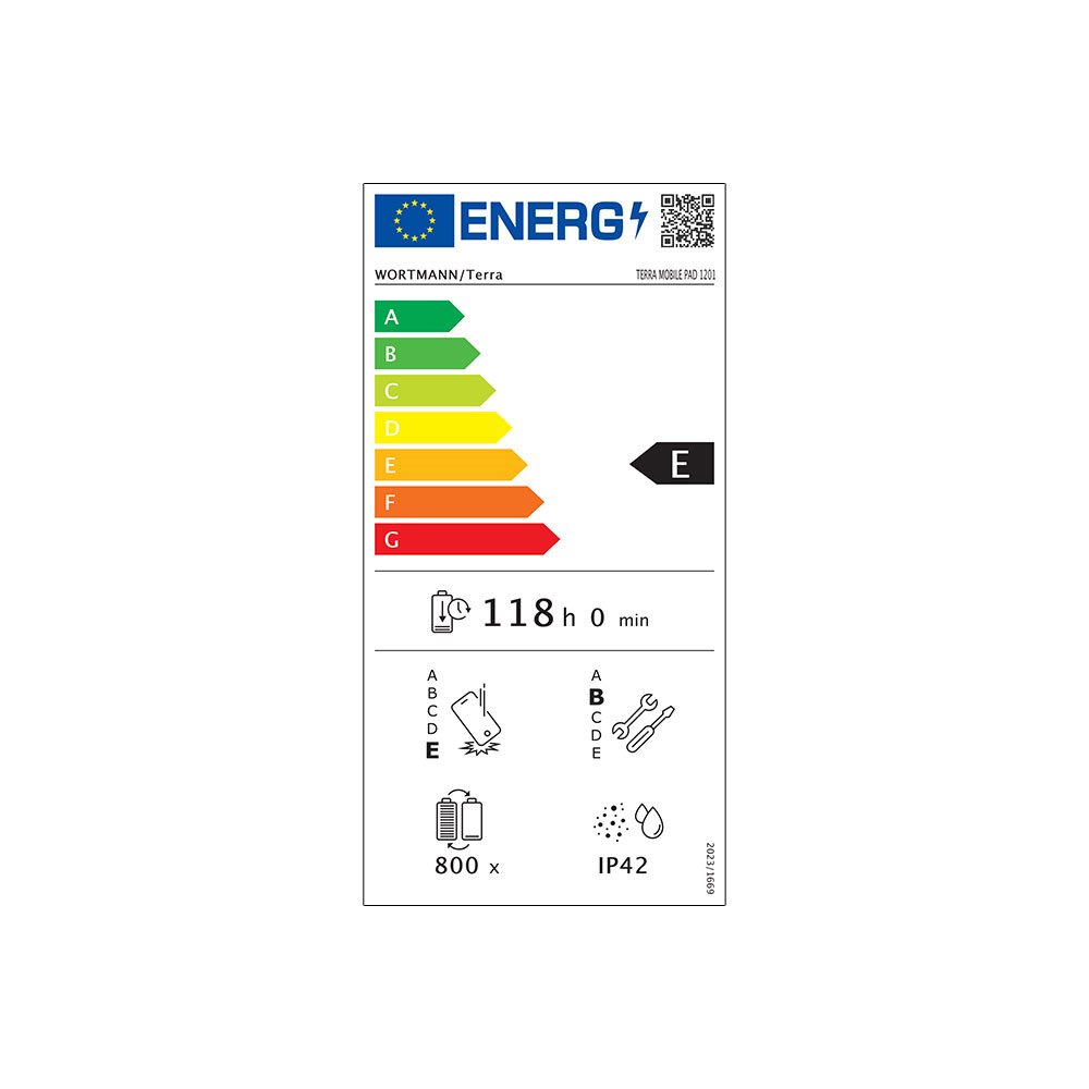 TERRA PAD 1201 12.6" 8GB/256G/LTE/Android 14