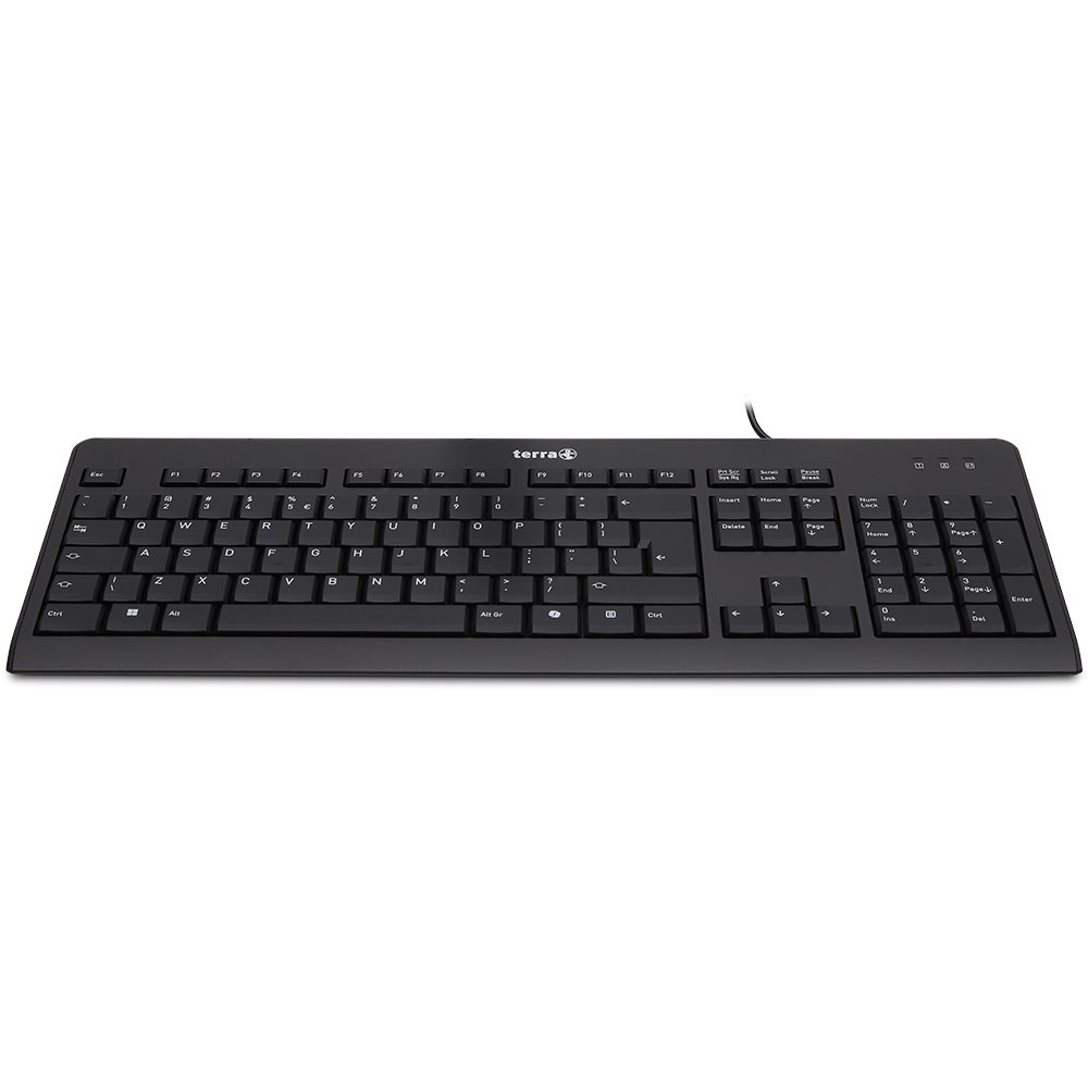 TERRA Keyboard 1500 Corded [US/EU] USB black Copilot QWERTY, 105 toetsen, met kabel, 1,80m