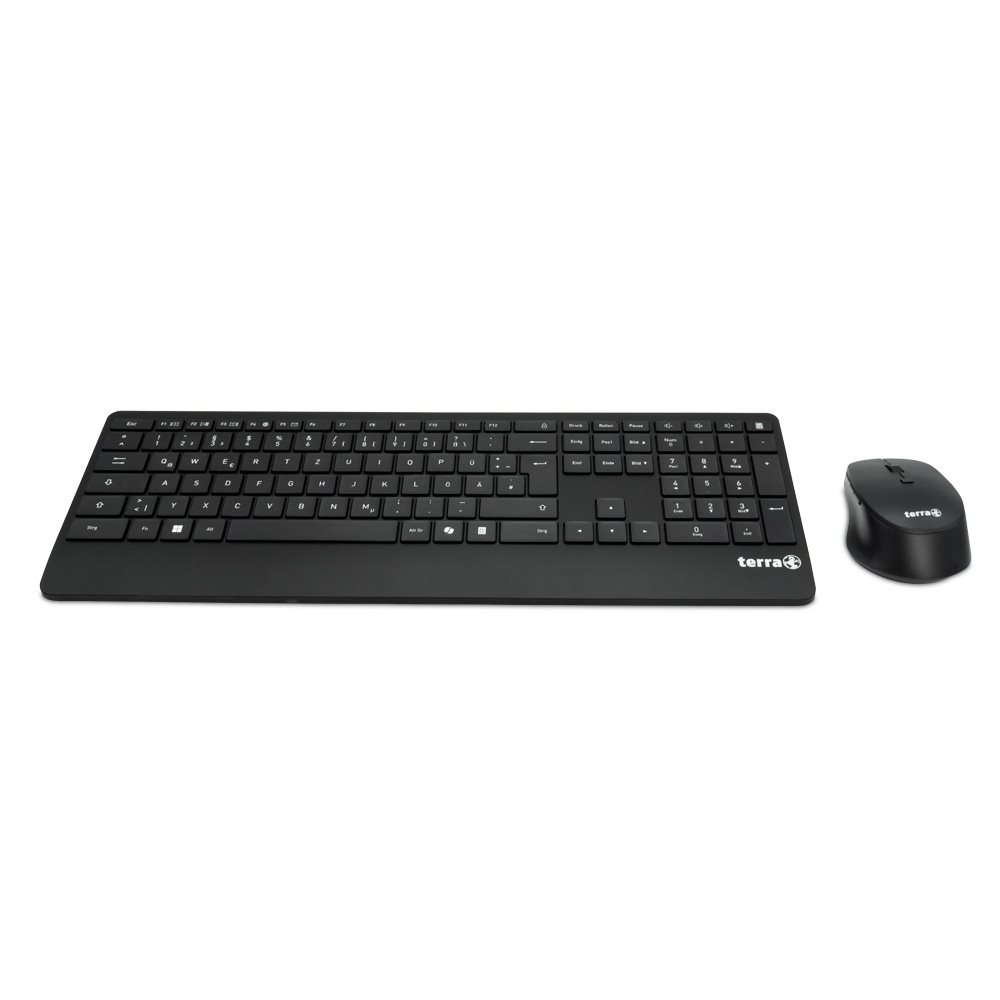 TERRA Desktop 4000 Wireless AES [DE] USB black Copilot  Tastatur+Maus, QWERTZ, 105 Tasten,